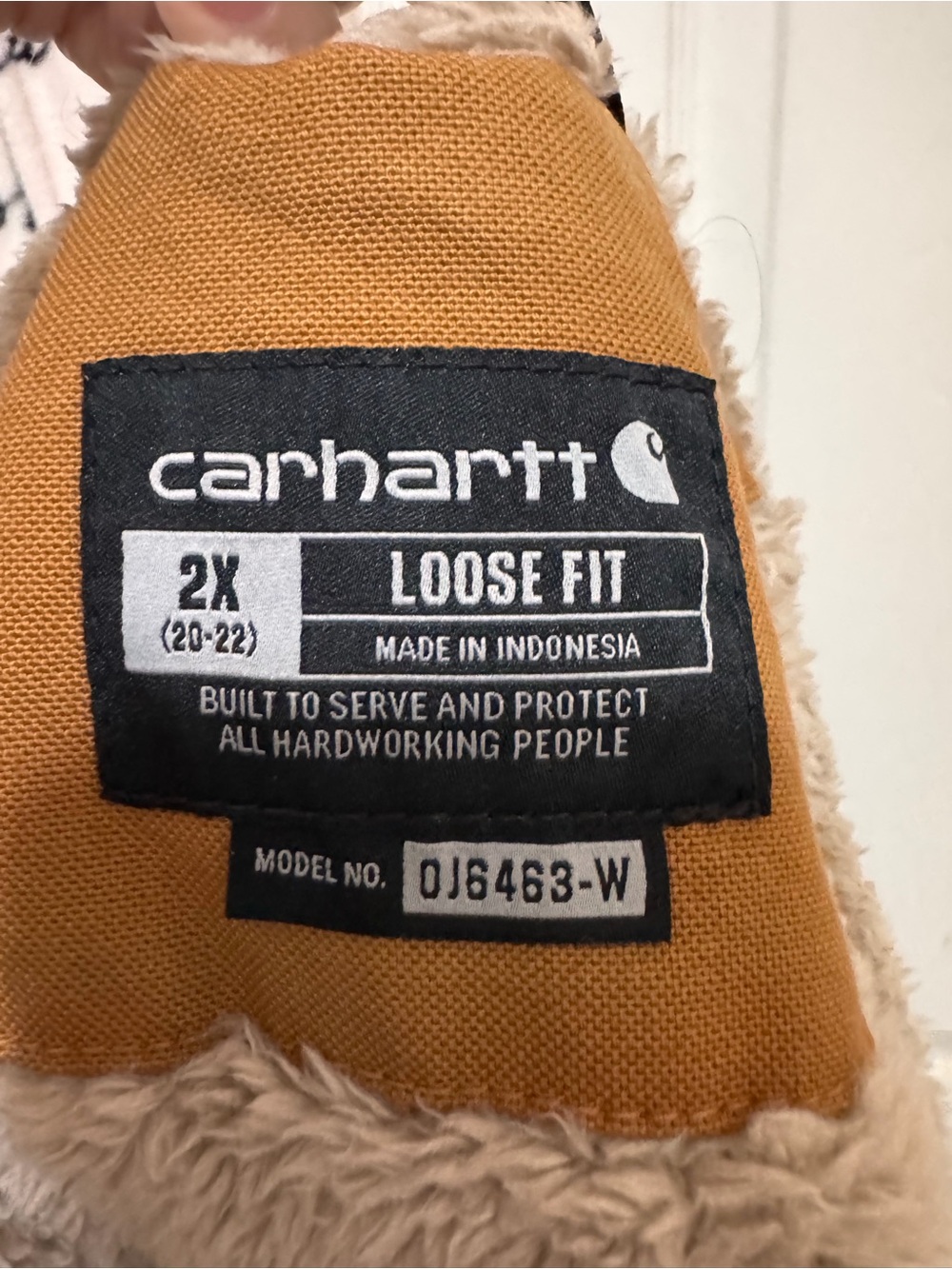 Carhartt Sherpa Lined Loose Fit Jacket 2X Brown Duck Canvas Work Coat - Picture 5 of 8